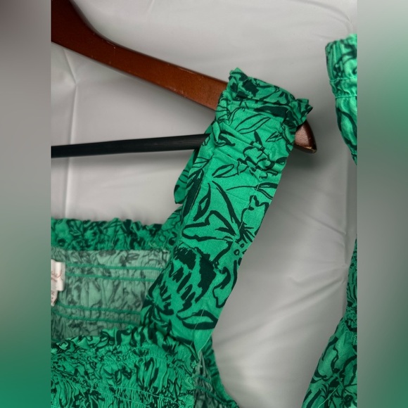 Isabel Maternity Skirt Size Large Green Floral Comfortable Casual  2pc  Set - Picture 7 of 9